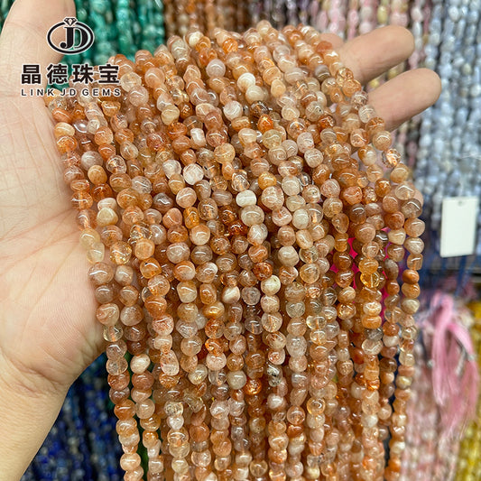 6-8Mm natural golden sunstone shaped beads