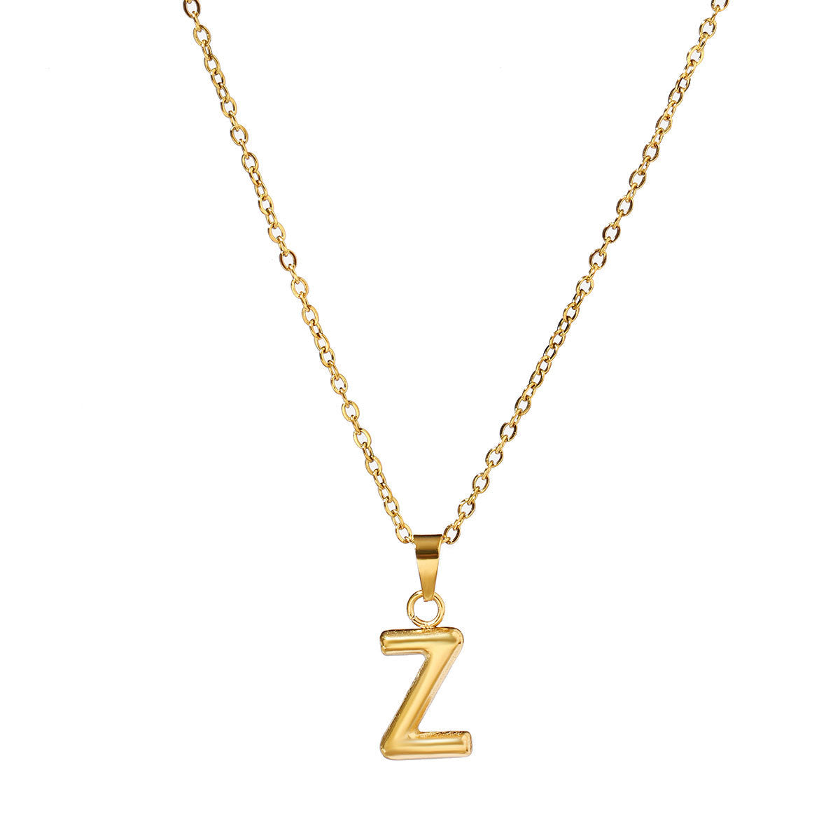 26 letter stainless steel necklace