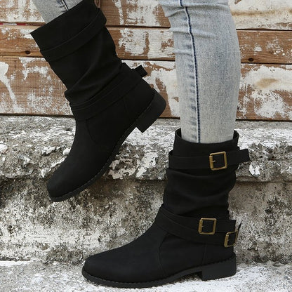 Size 35-43 long boots thick heel