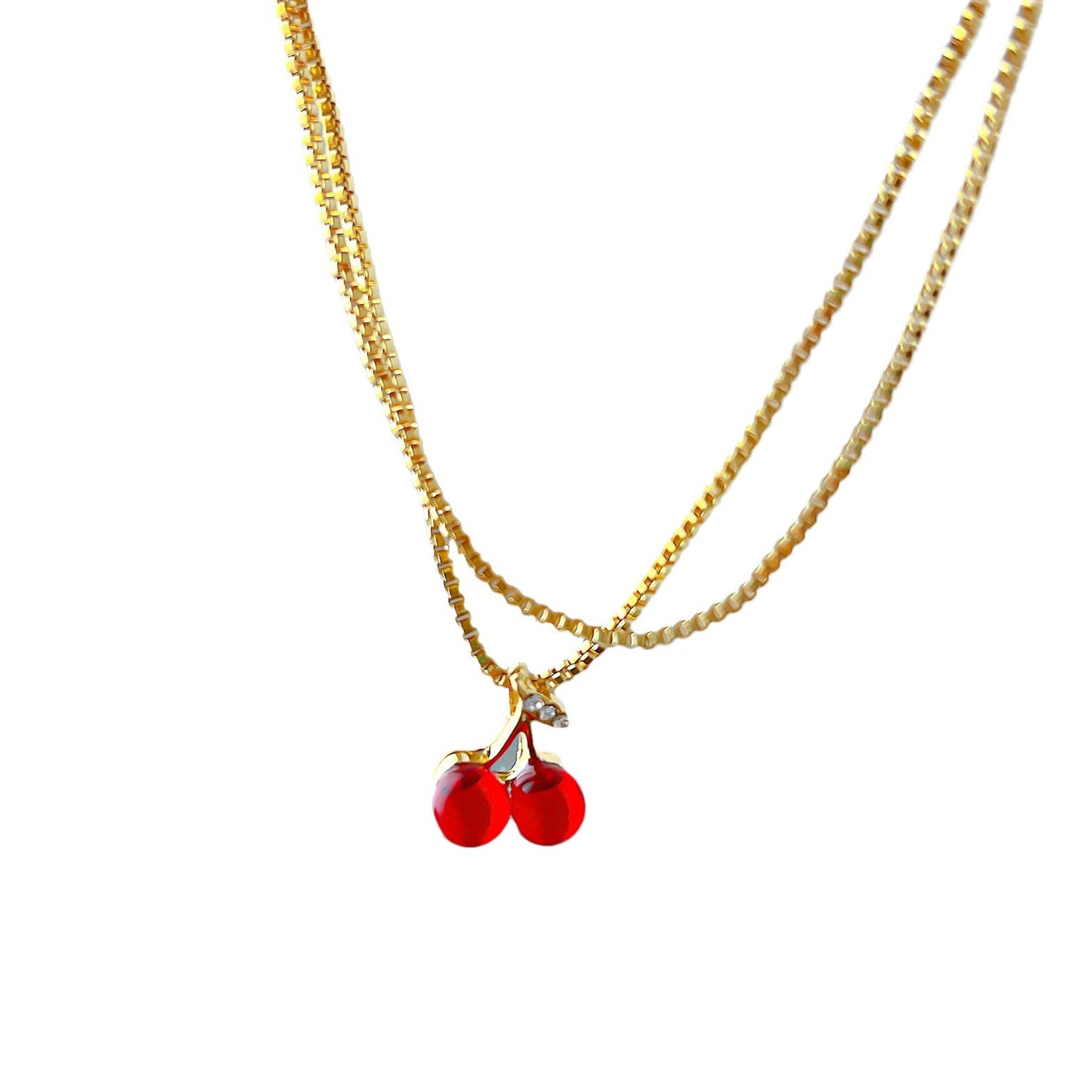 Red Cherry Pendant Necklace