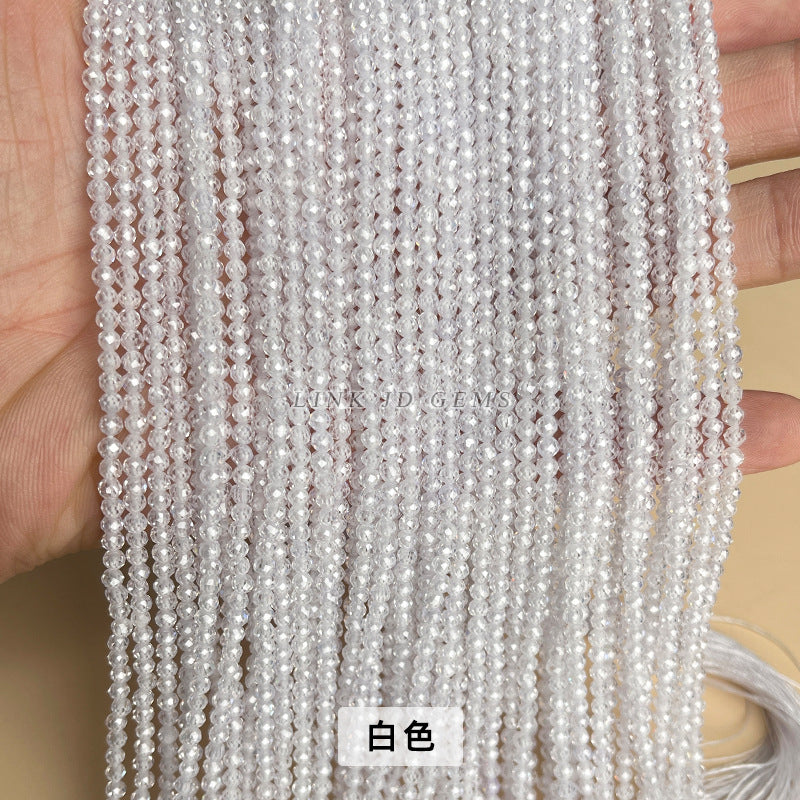 Slice zircon loose beads beads round beads