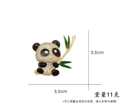 Cute panda brooch