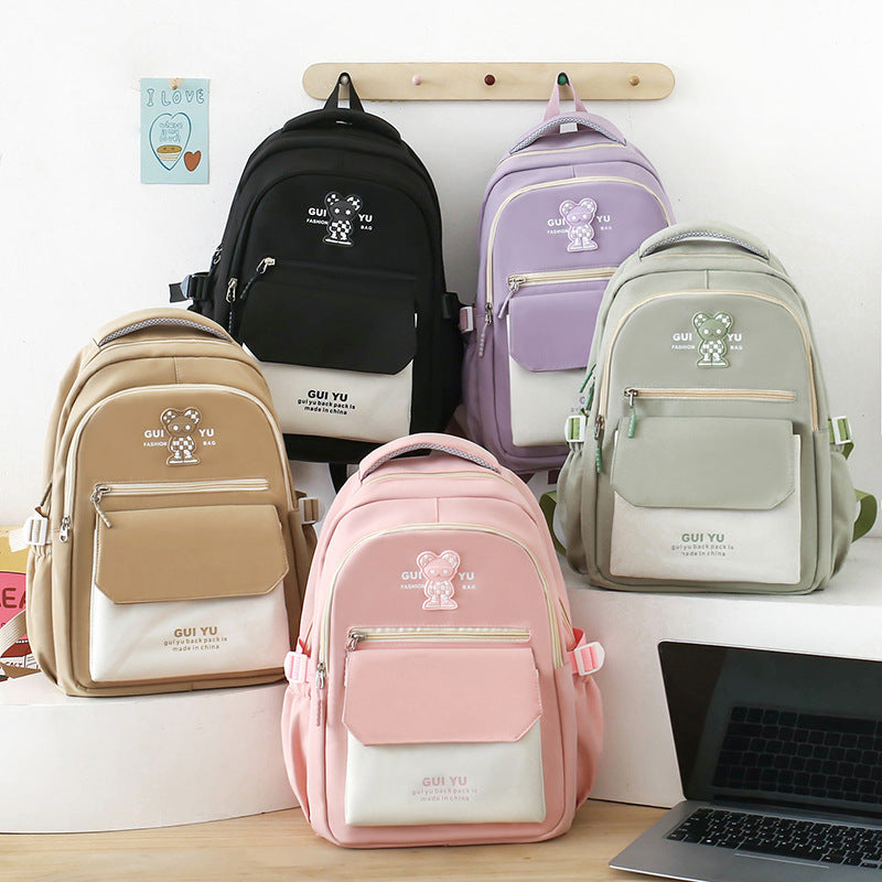 4-piece school bag preppy backpack