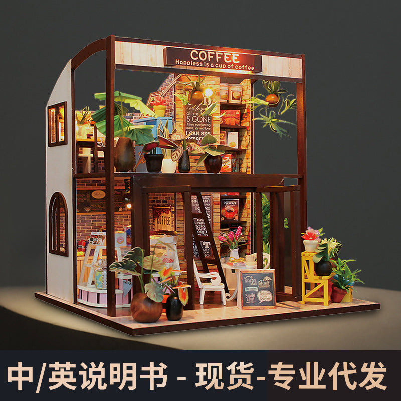 DIY Mini House Model Wooden Toy Gift