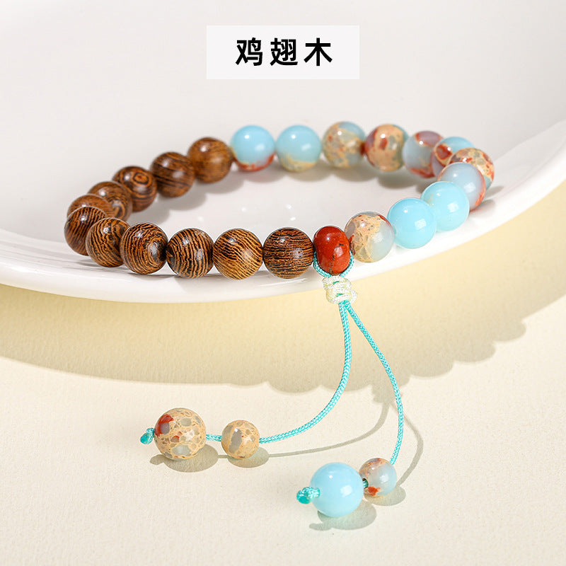 Pulsera de sándalo con piedra de Shoushan 