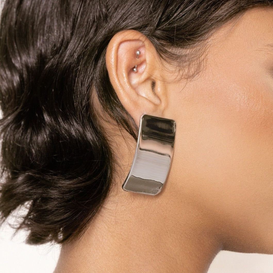 Rectangular Titanium Steel Earrings