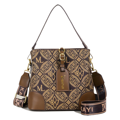 New Handbag Fashion Printed Bucket Bag