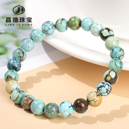 Natural raw ore Hubei turquoise bracelet