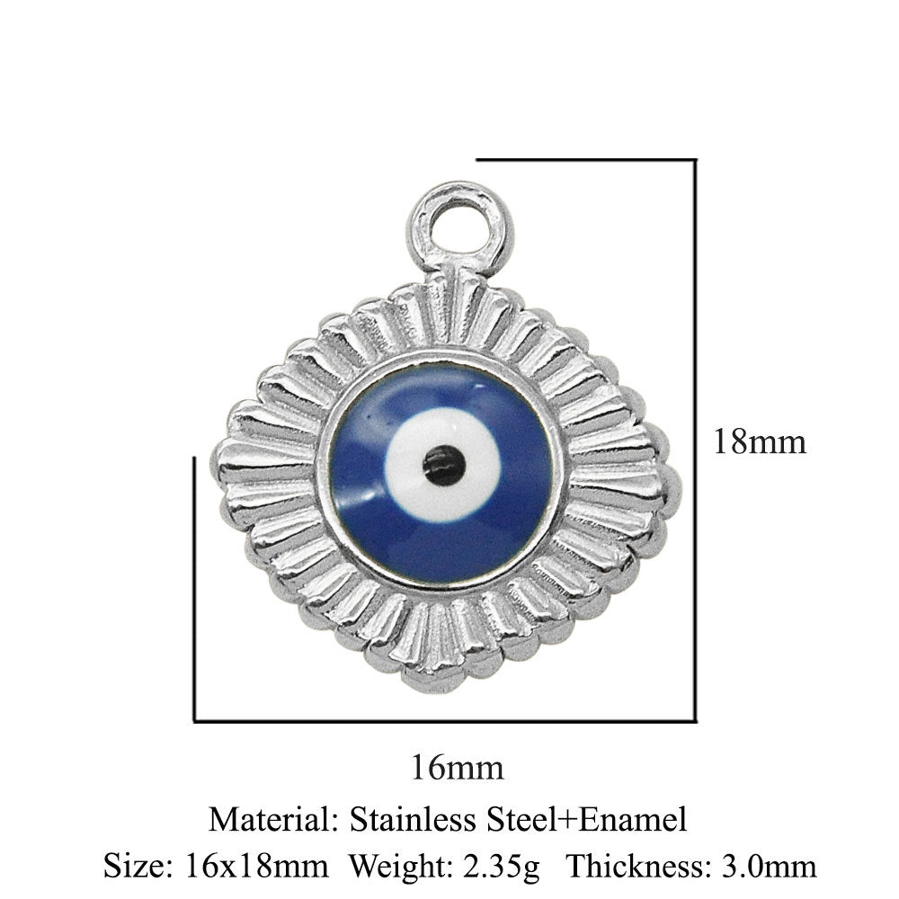 3 pcs/pack stainless steel geometric eye pendant