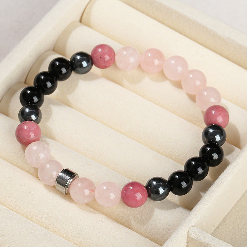 5A Natural Horse Powder Crystal Bead Bracelet