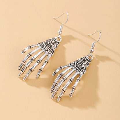 Horror Ghost Skull Palm Earrings