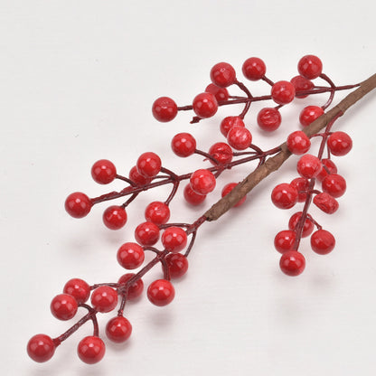 Holly fruit red acacia bean artificial flower