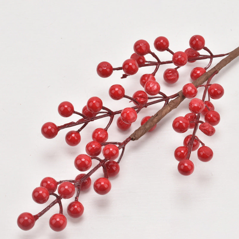 Holly fruit red acacia bean artificial flower