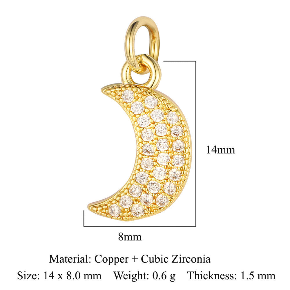 Zircon Sun Star Moon Bee Butterfly Pendant