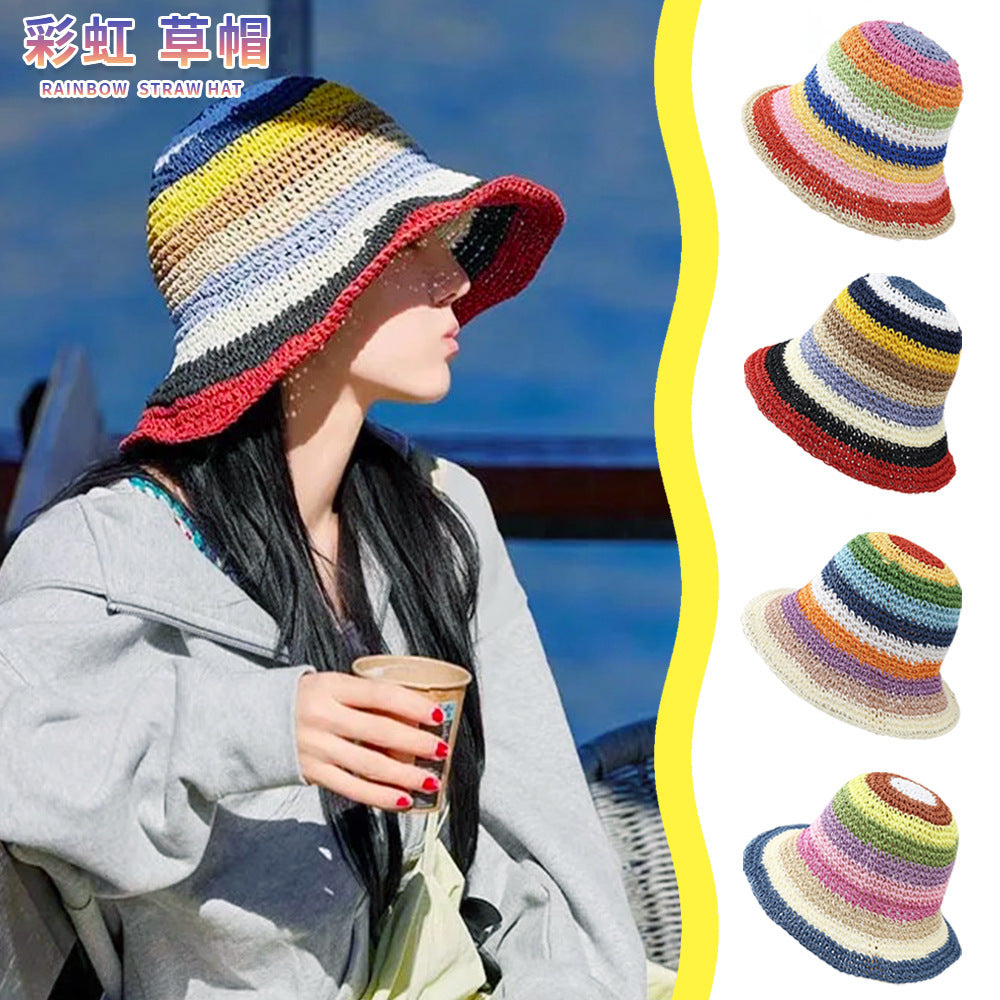 Trend Sun Hat Beach Women's Fresh Woven Fisherman