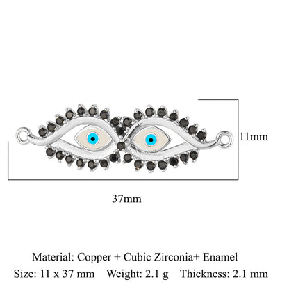 Dripping oil eyes copper zircon pendant eye mask DIY