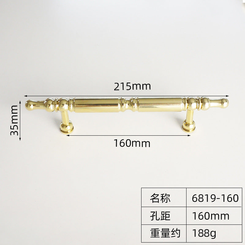 Wardrobe door brass handle