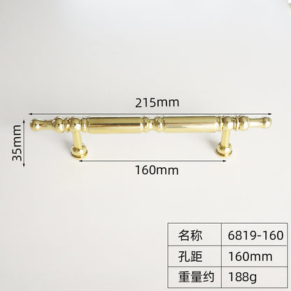 Wardrobe door brass handle