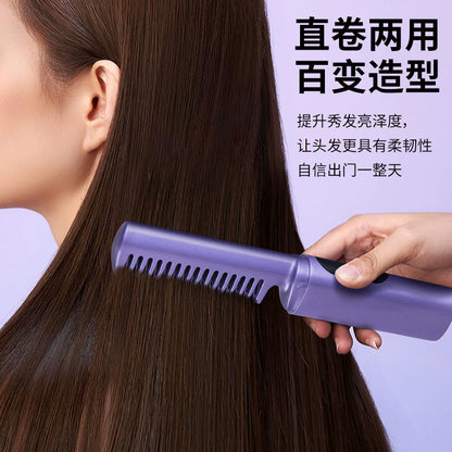 LCD charging straight hair comb ceramic heating