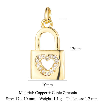 Love Lock Cross Heartbeat Crown Pendant Accessories