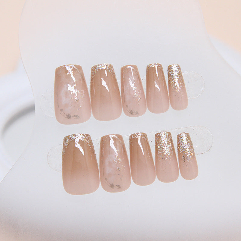 Ombre Nail High-Quality White Short Ballerina T-Shape Nails