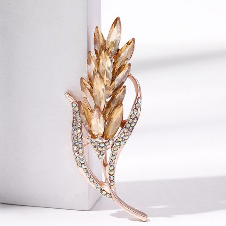 Wheat ear brooch women's high-end