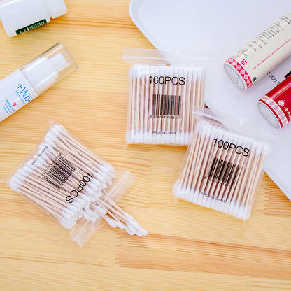 Disposable Cotton Swabs, Double-Ended Makeup Sticks