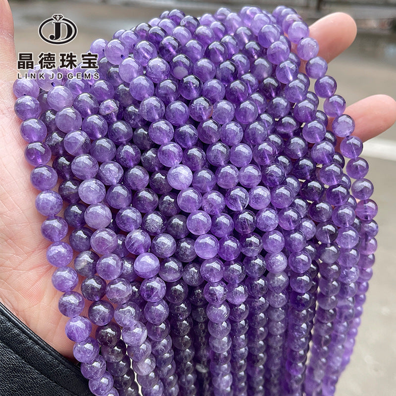 Natural Uruguayan amethyst round beads loose beads