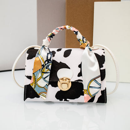 Women's bag flower material small square bag