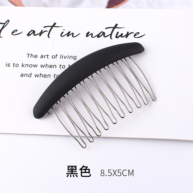 Frosted metal hair comb