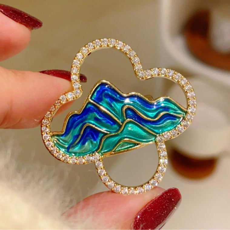 Guofeng Mountains and Rivers Brooch