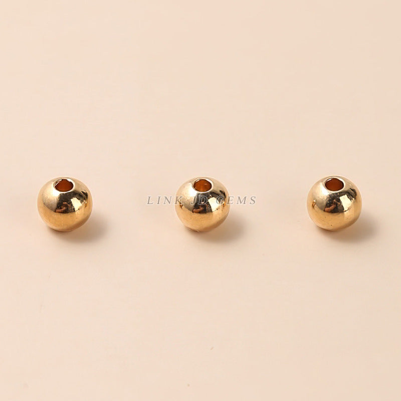 4mm18K gold-wrapped small copper beads pumpkin beads