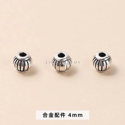 Tibetan silver zinc alloy disc with diamond bead spacer accessories