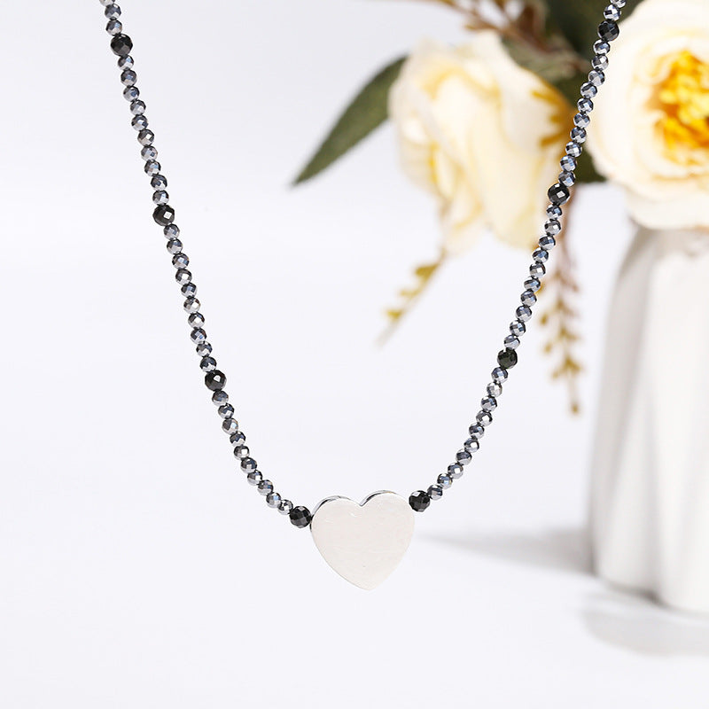 Faceted Natural Terahertz Necklace