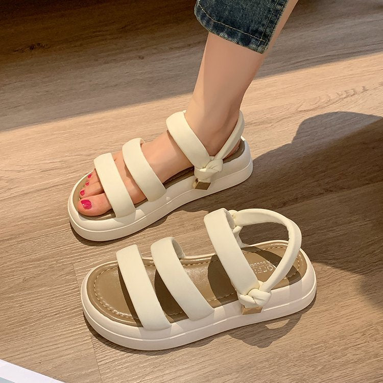 Roman sandals platform beach shoes