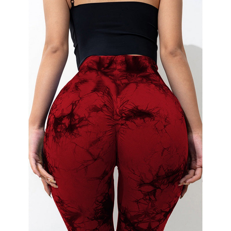 Tie-Dye High-Waist Flared Yoga Pants