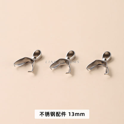 Stainless steel nine-character needle ear hook melon seeds and lobster buckle