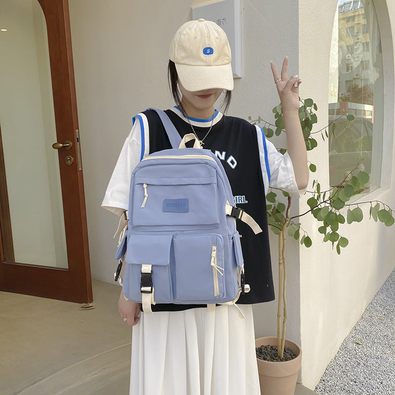 Large capacity junior high school student schoolbag