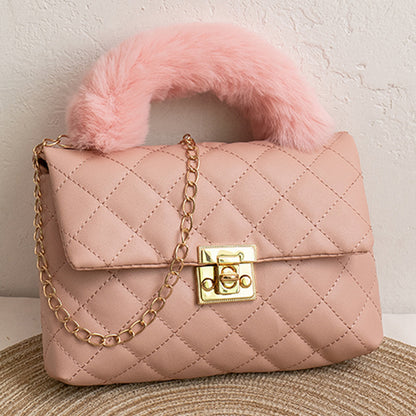 Plush handbag fashion