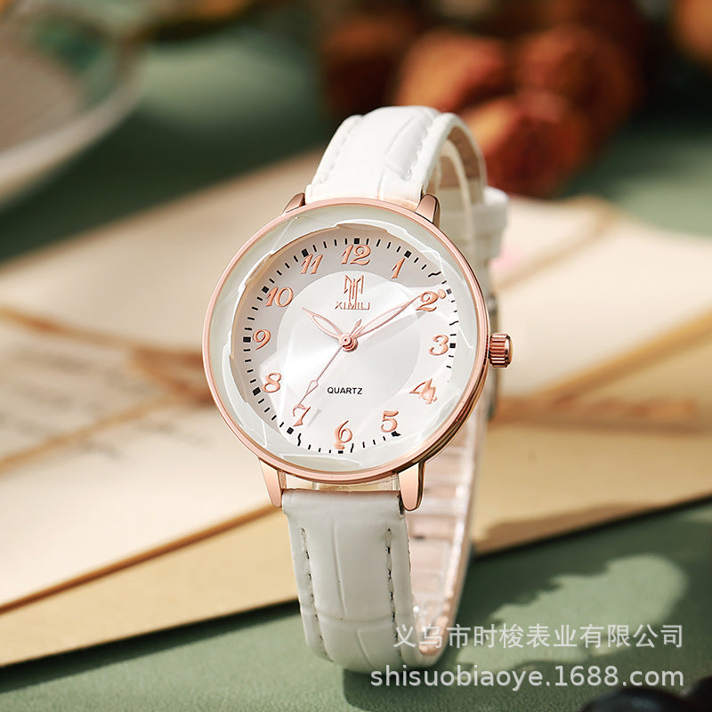 Reloj minimalista de lujo ligero para mujer 