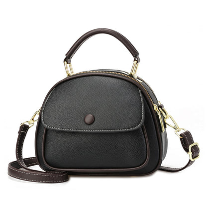 Soft leather shoulder messenger bag