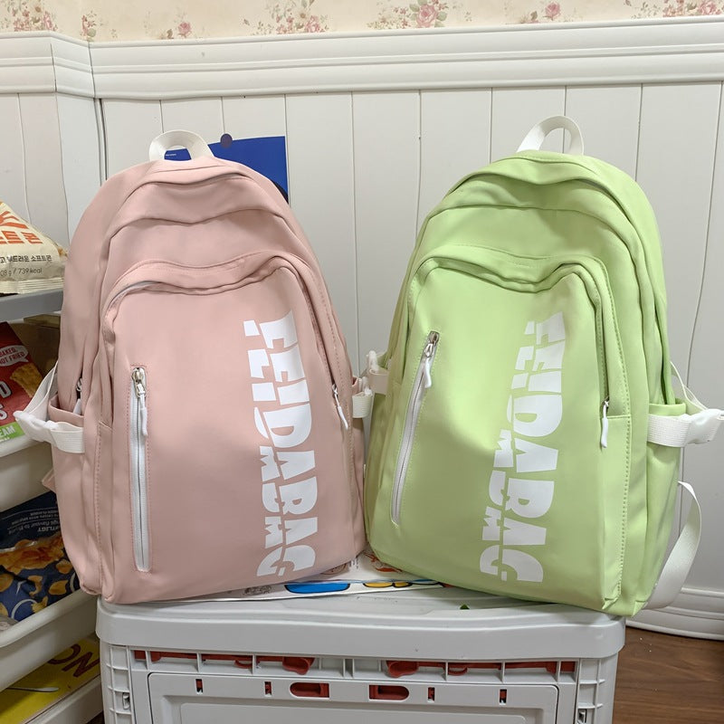 Backpack letters junior high school students schoolbag