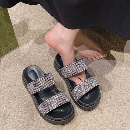 Hot-selling fashion rhinestone slippers