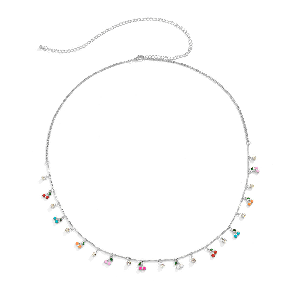 Star color imitation crystal waist chain