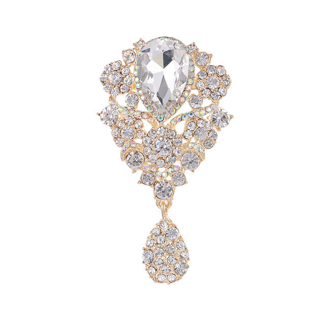 Luxury Crystal Glass Brooch