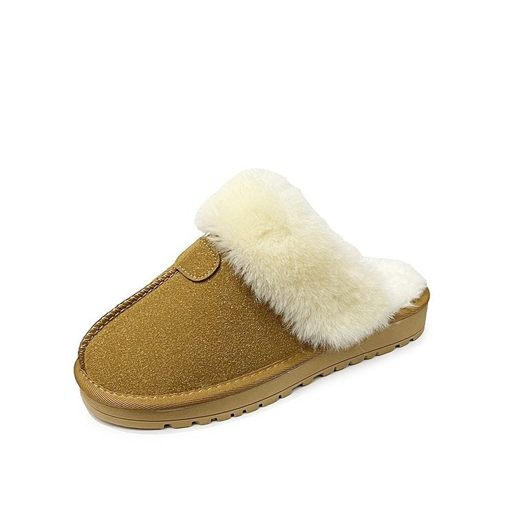 Autumn and winter fluffy slippers