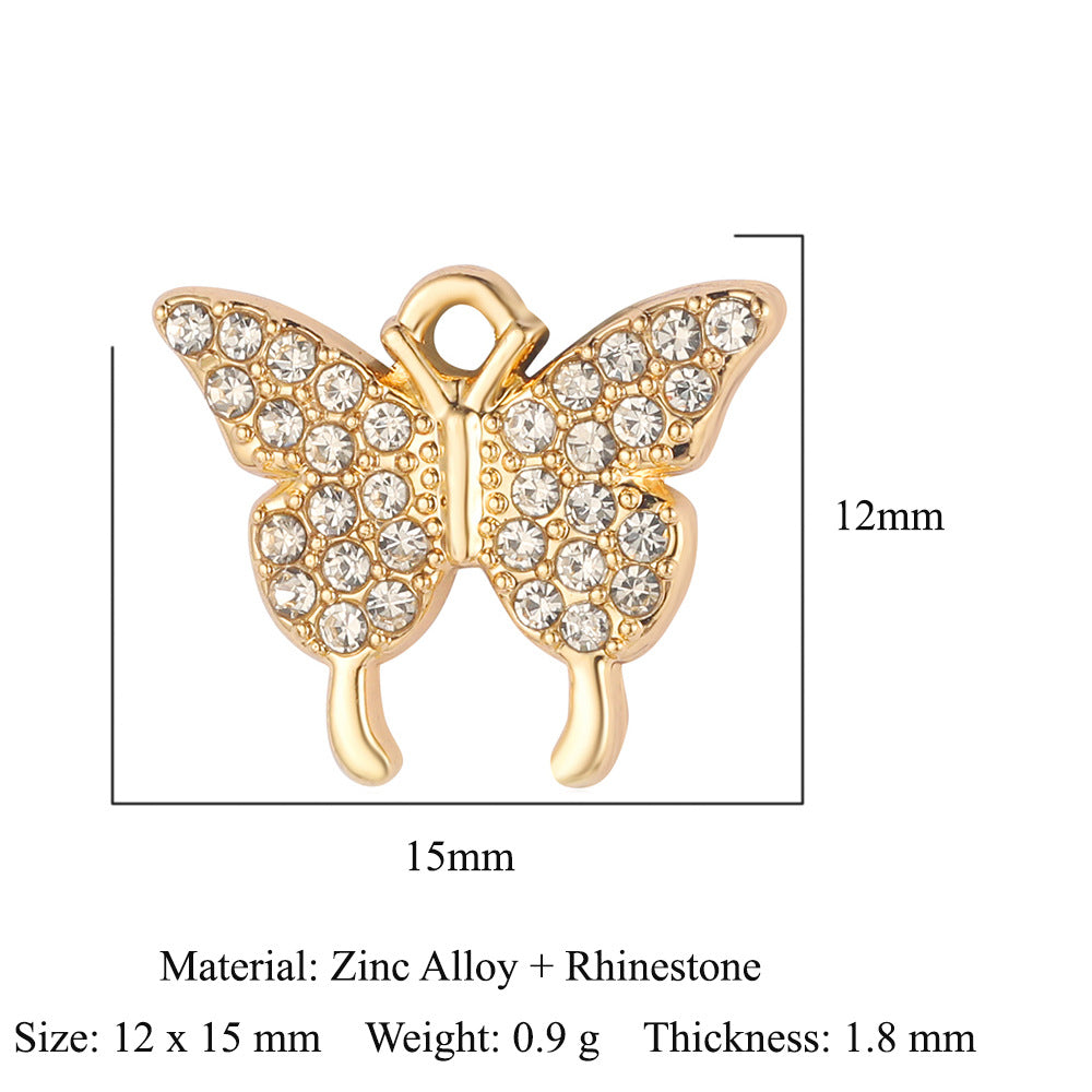 5 pcs/pack butterfly sun alloy pendant