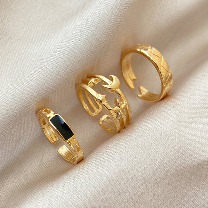 Hip-hop cool style ring 3-piece set