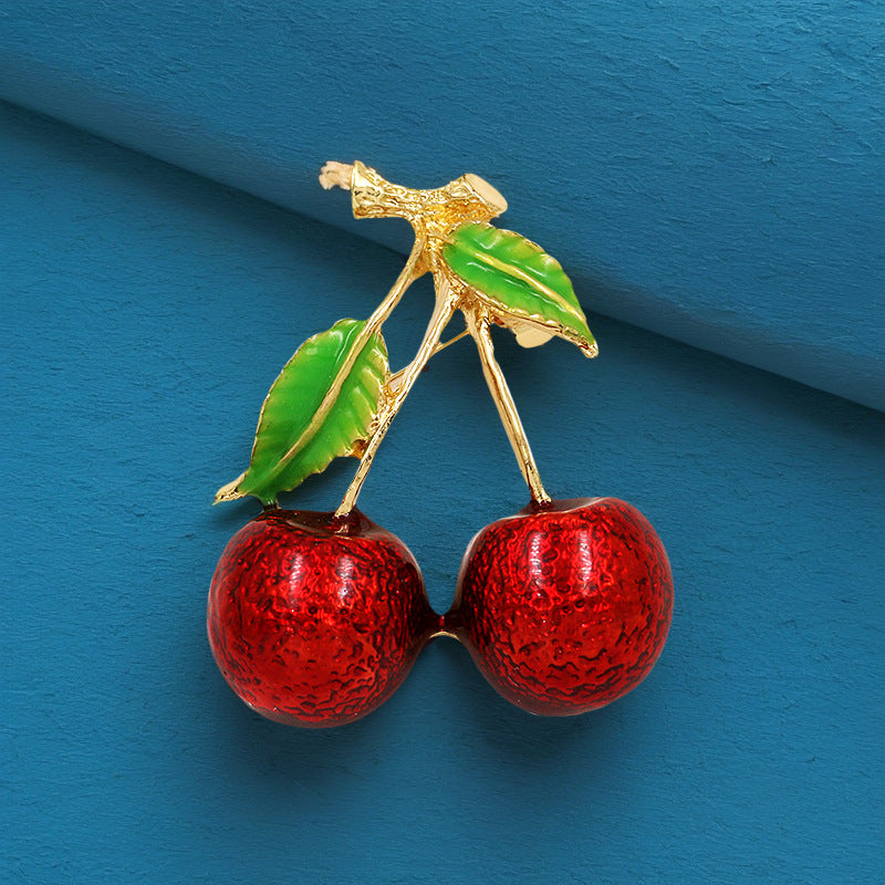 New Enamel Fruit Brooch