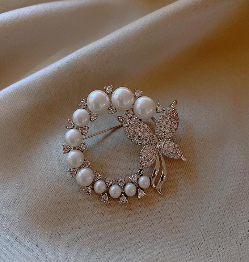 Pearl Butterfly Brooch